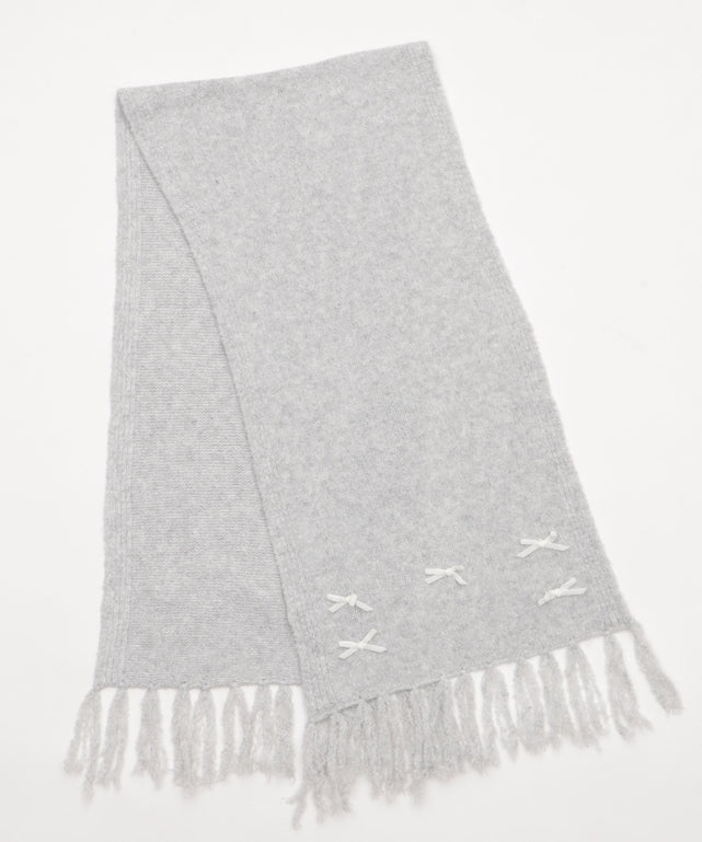 ベロアリボンニットストール