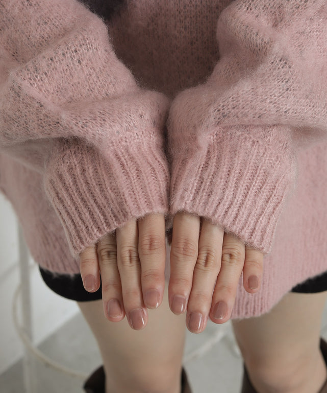 シャギーグラフィックニットBIGプルオーバー