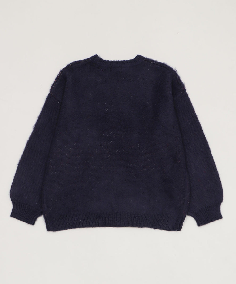 シャギーグラフィックニットBIGプルオーバー