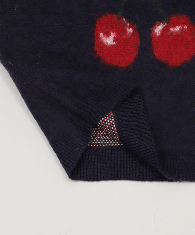 シャギーグラフィックニットBIGプルオーバー