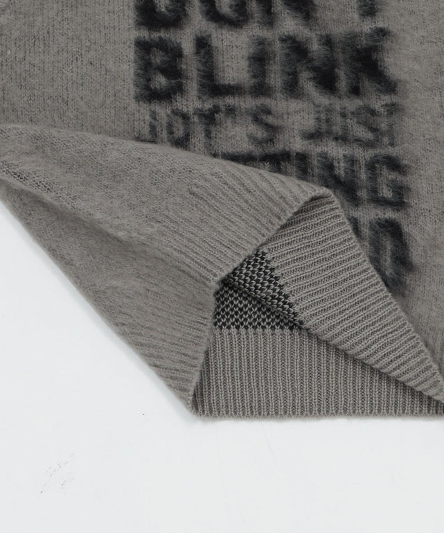 シャギー2WAYグラフィックワンショルニット