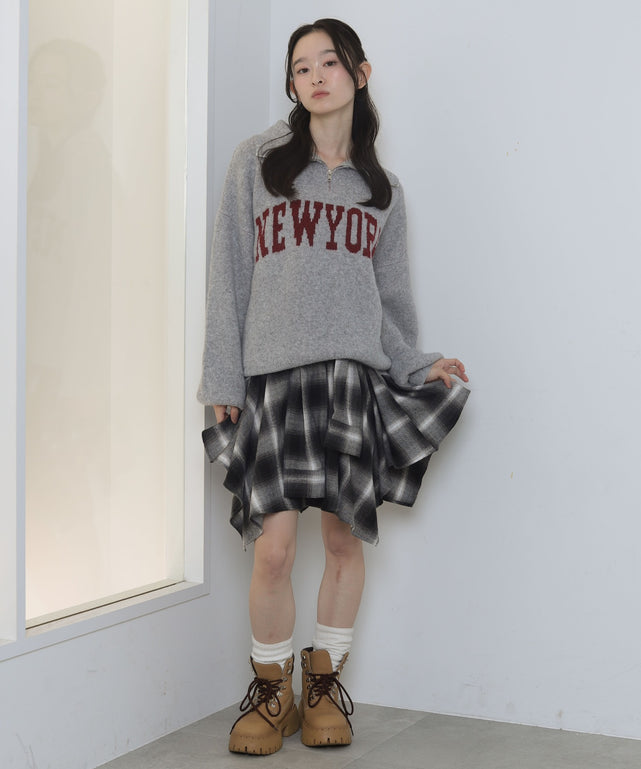 杢グレー　モデル：163cm F着用