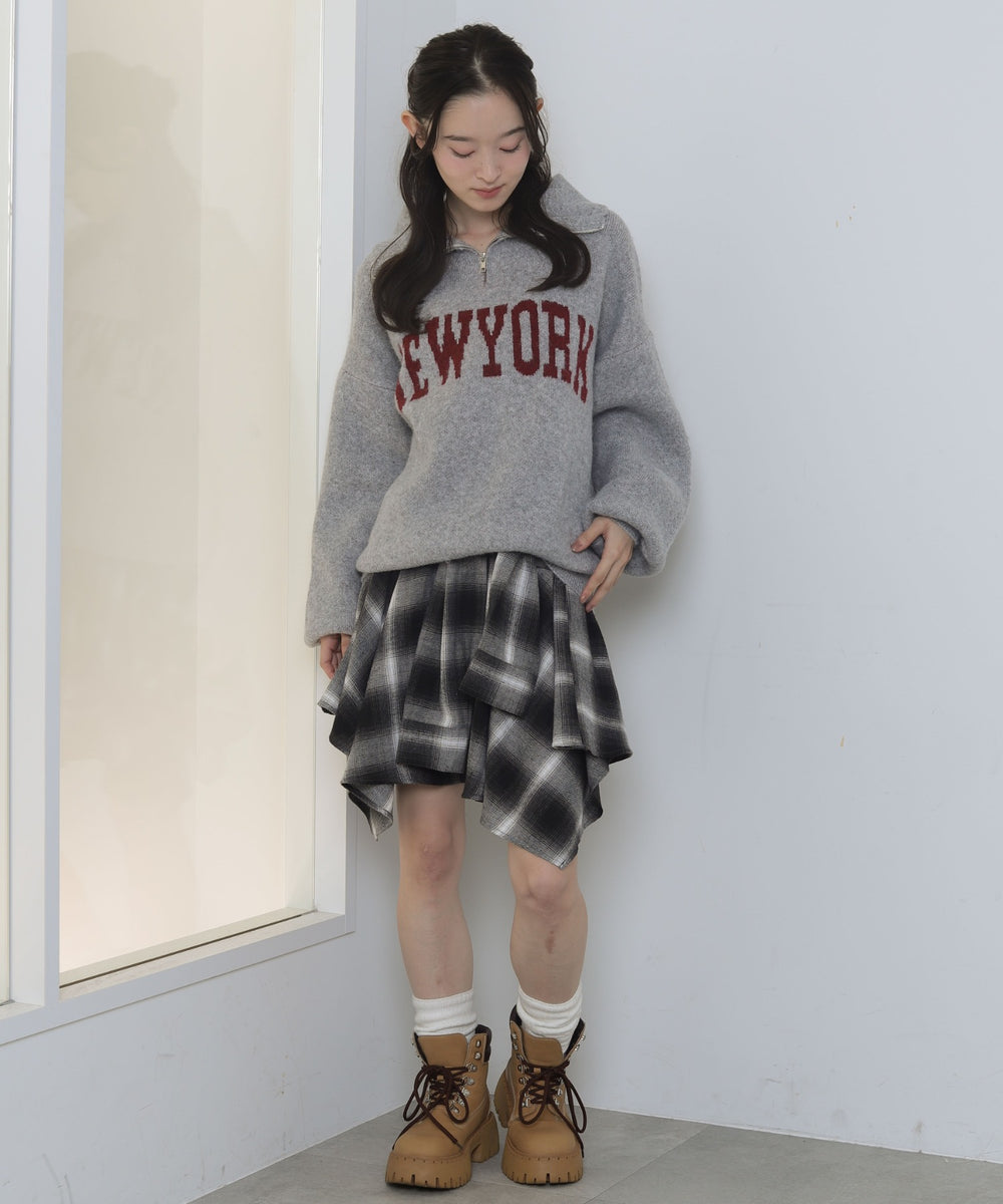 杢グレー　モデル：163cm F着用