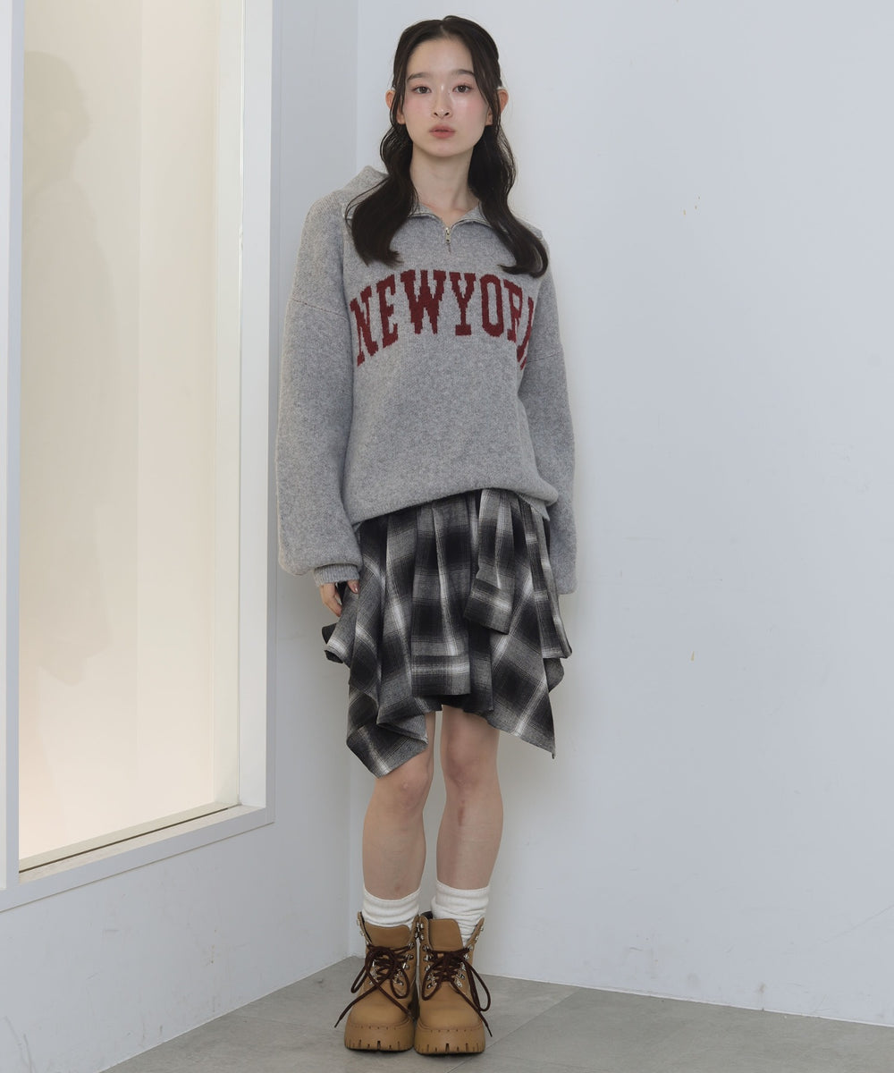 杢グレー　モデル：163cm F着用