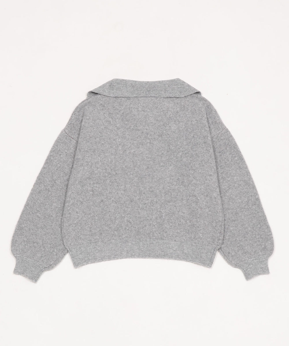 フラッフィーハーフジップニット