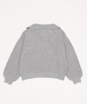 フラッフィーハーフジップニット