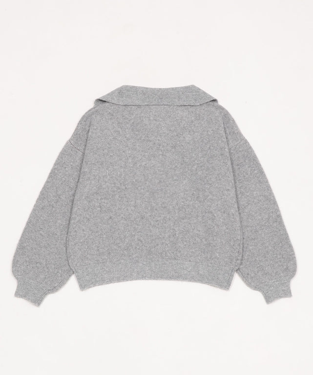 フラッフィーハーフジップニット