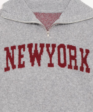 フラッフィーハーフジップニット