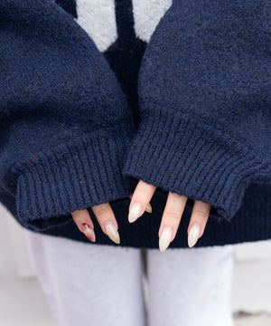 フラッフィー2WAYグラフィックワンショルBIGニット