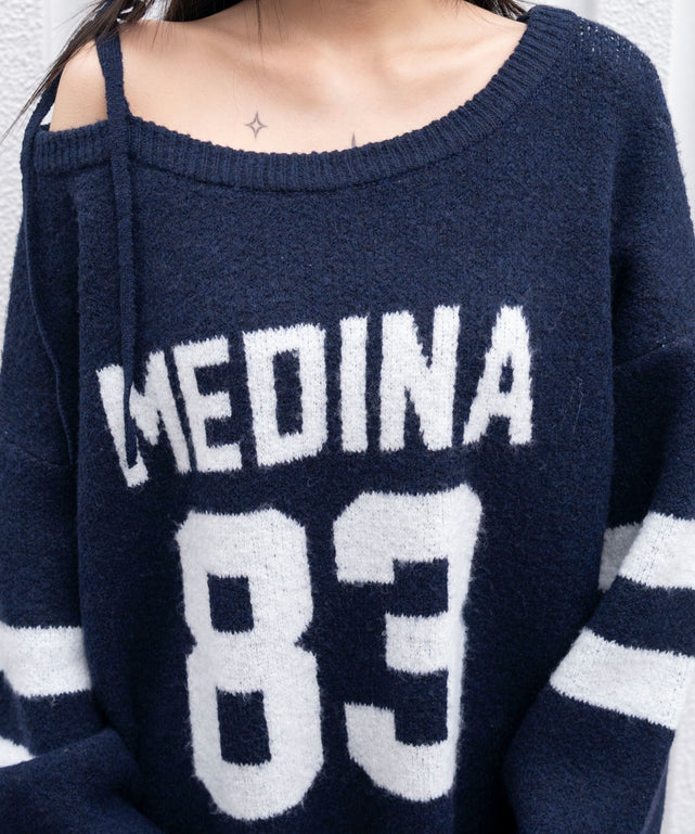 フラッフィー2WAYグラフィックワンショルBIGニット