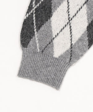 アーガイルニットプルオーバー