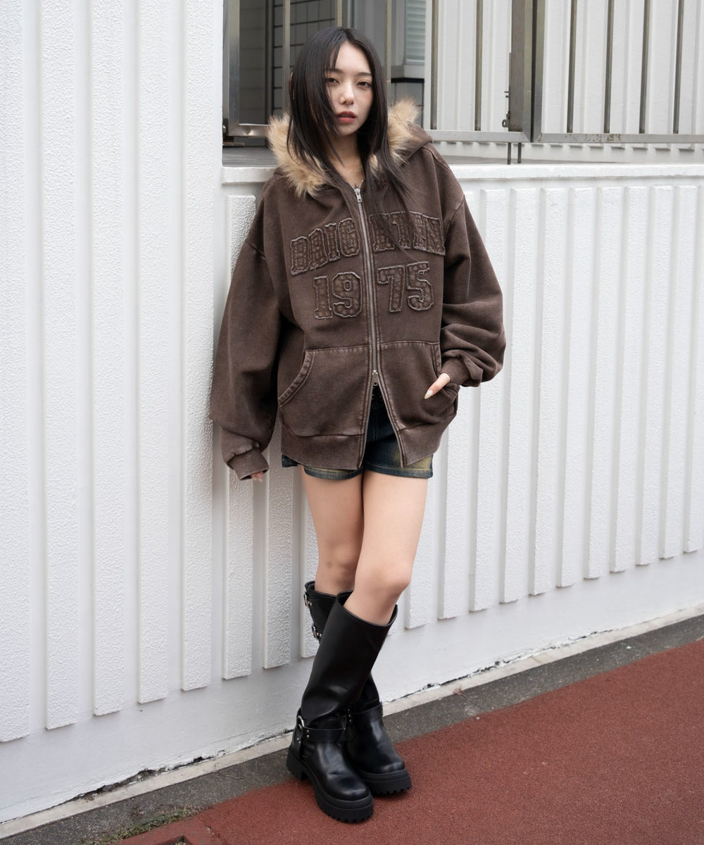 ブラウン　モデル：159cm F着用