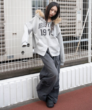 杢グレー　モデル：159cm F着用