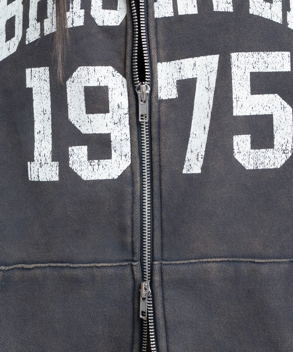 裏起毛ファーフードBIGZIPパーカー