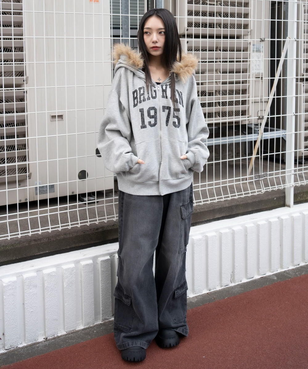 杢グレー　モデル：159cm F着用