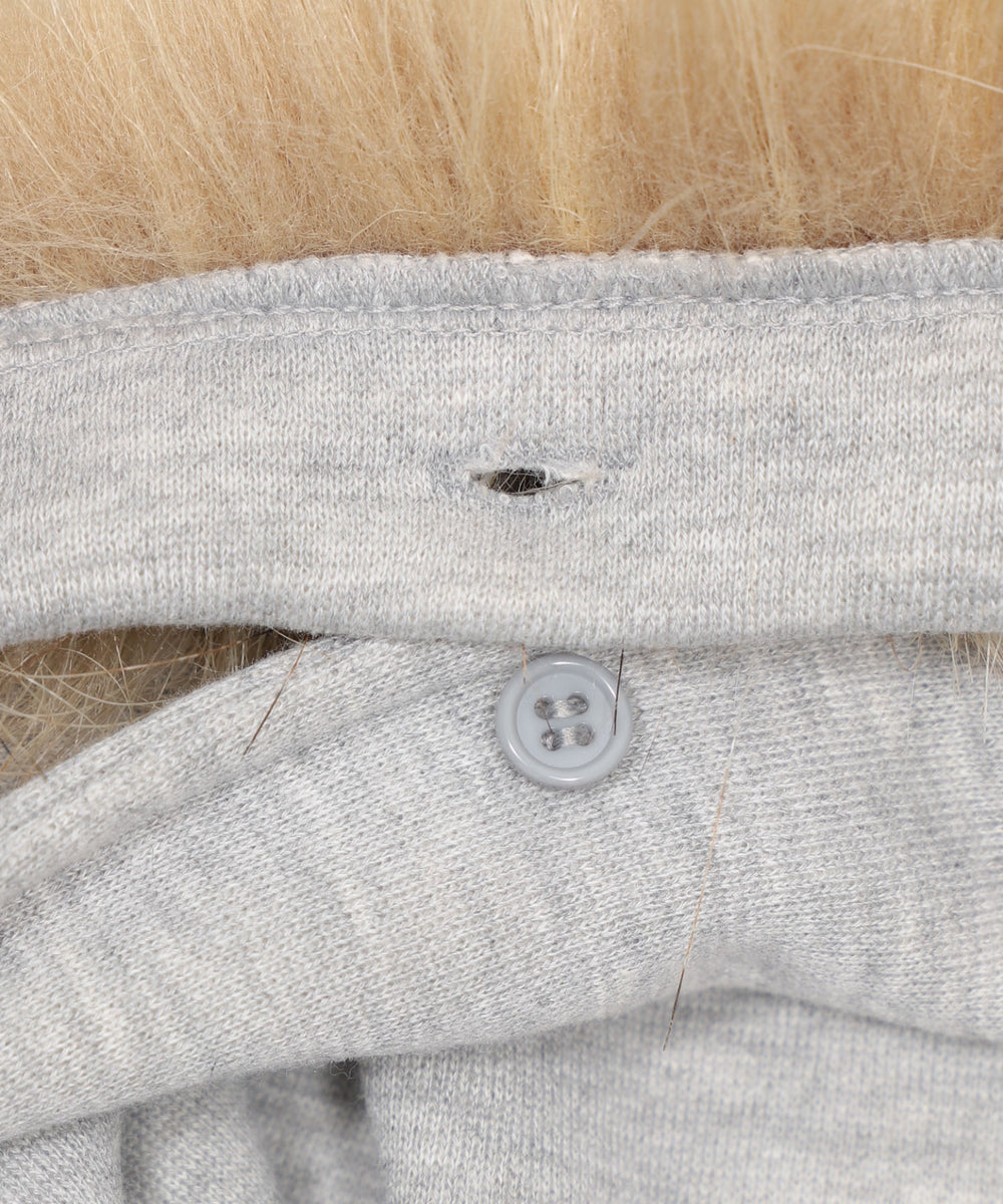 裏起毛ファーフードBIGZIPパーカー