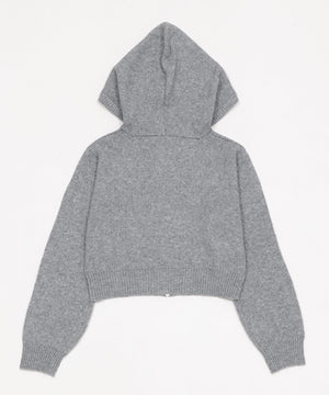 フラッフィーグラフィックジャガードニットZIPパーカー