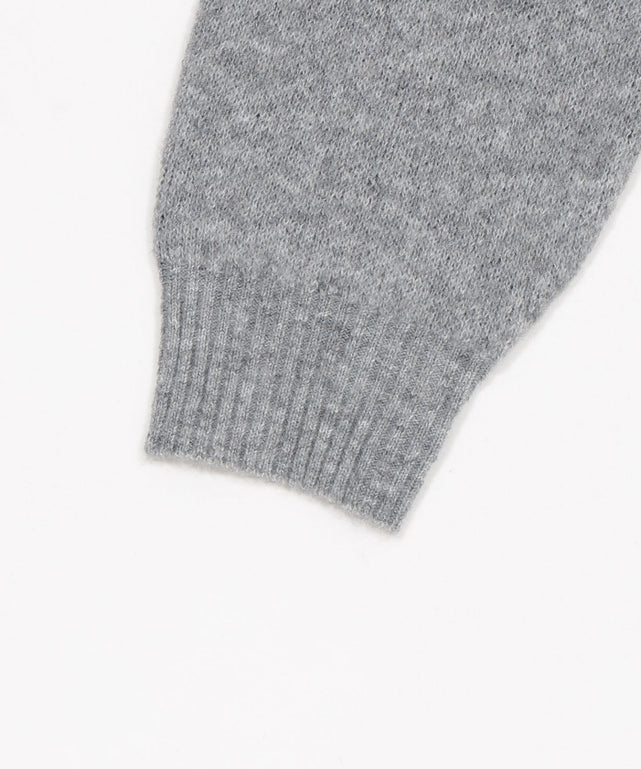 フラッフィーグラフィックジャガードニットZIPパーカー