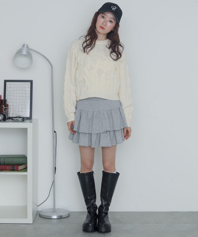 ホワイトアイボリー　モデル：163cm F着用