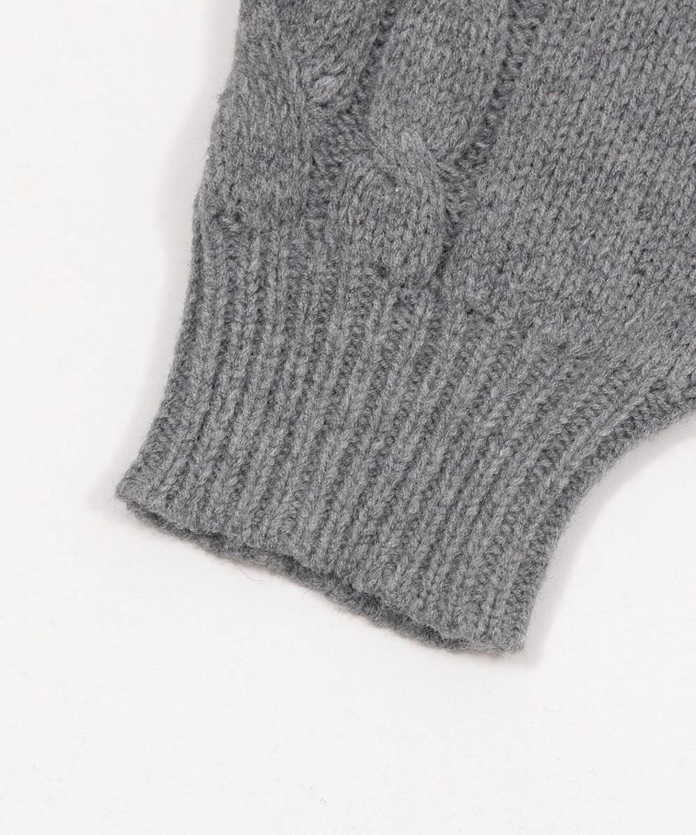 チュールリボンケーブルニット