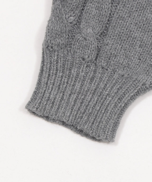 チュールリボンケーブルニット