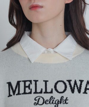 シャツドッキングジャガードニット