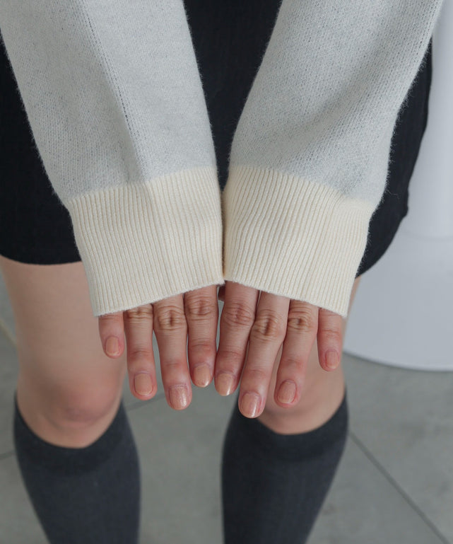 シャツドッキングジャガードニット