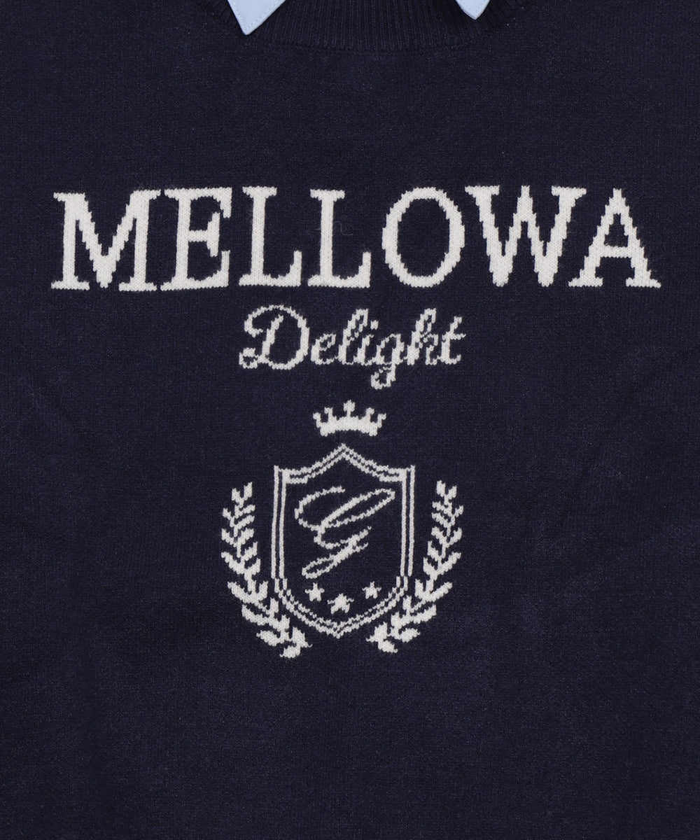 シャツドッキングジャガードニット