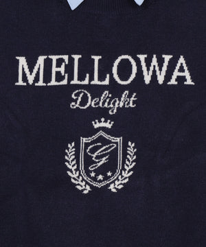 シャツドッキングジャガードニット