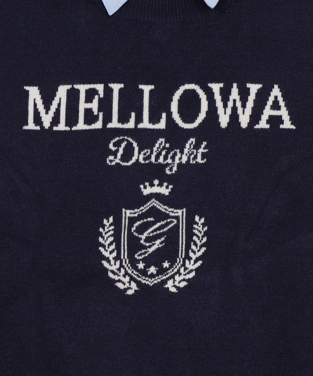 シャツドッキングジャガードニット