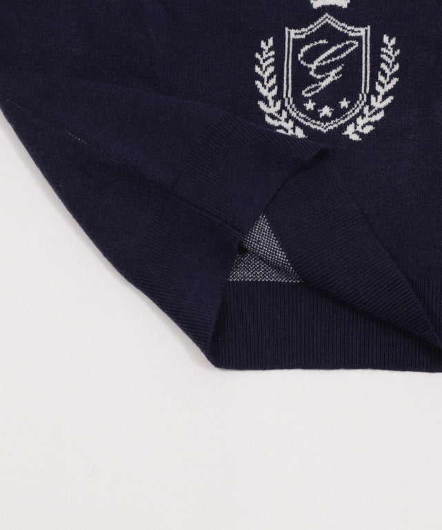 シャツドッキングジャガードニット