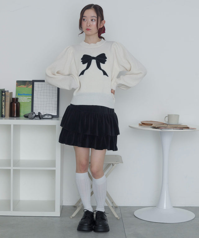 ホワイトアイボリー　モデル：163cm F着用