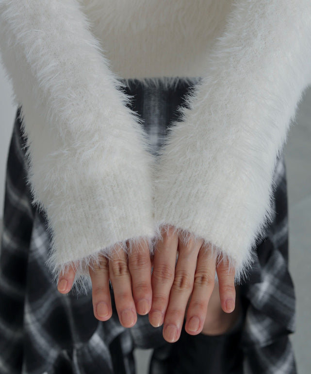 シャギーニットプルオーバー