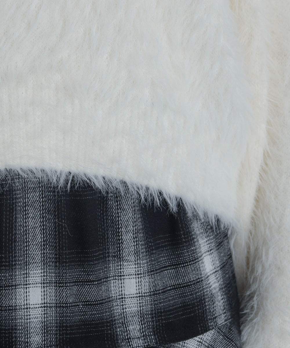 シャギーニットプルオーバー