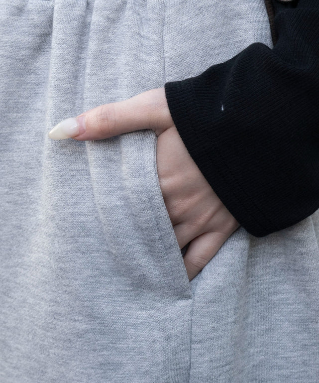 裏起毛カーブデザインスウェットパンツ