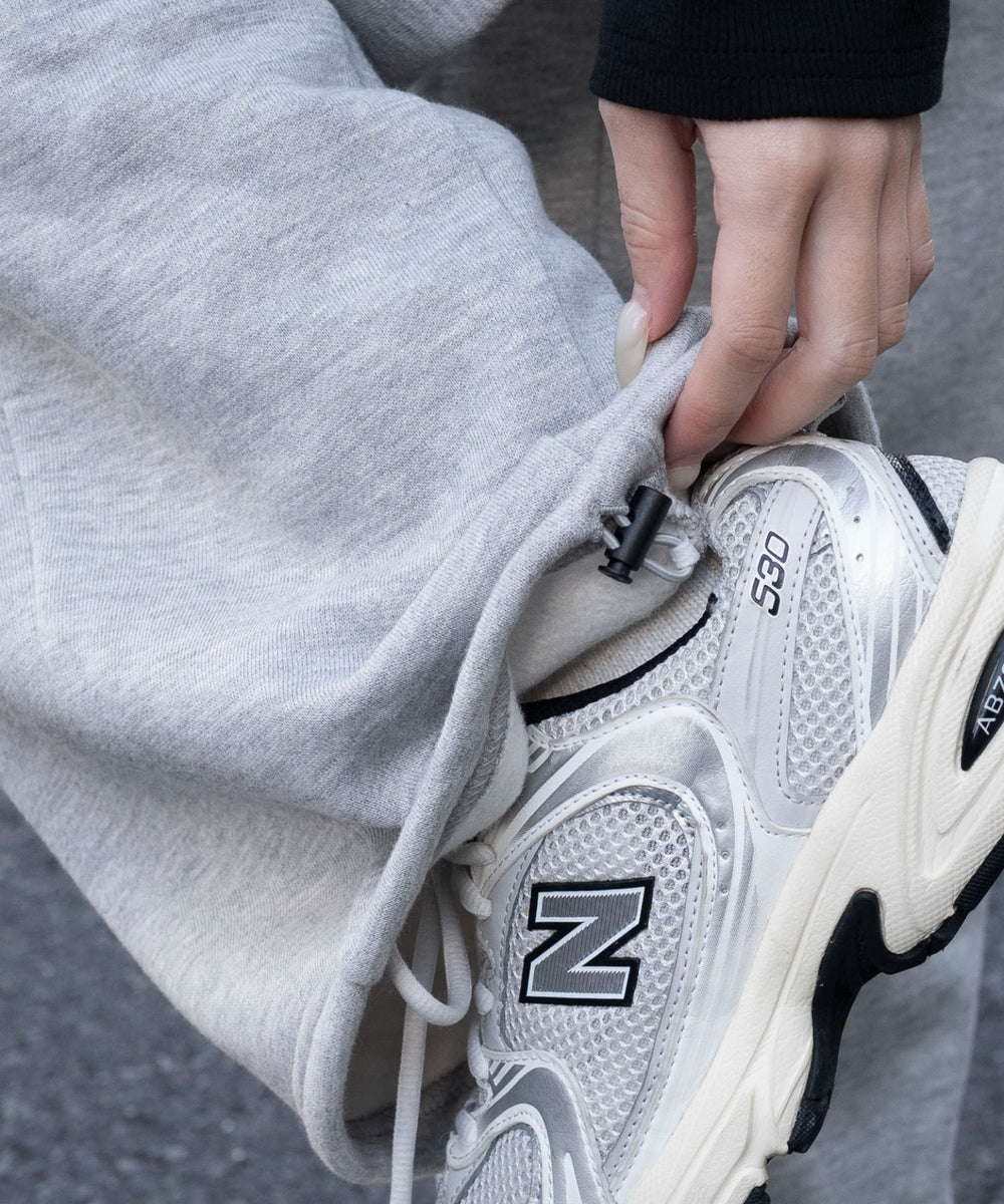 裏起毛カーブデザインスウェットパンツ