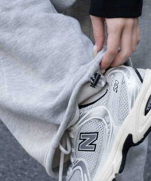 裏起毛カーブデザインスウェットパンツ