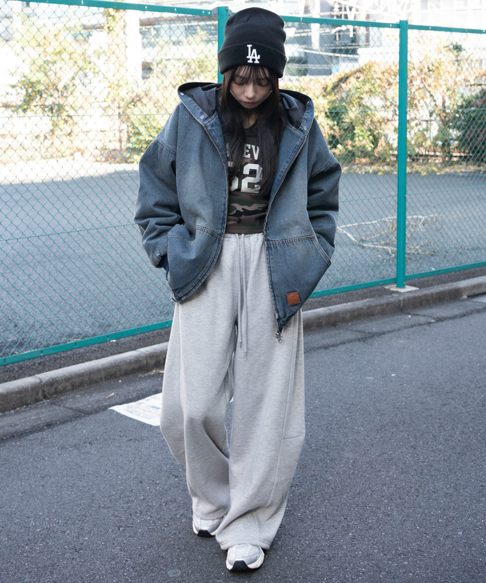 杢グレー　モデル：159cm M着用