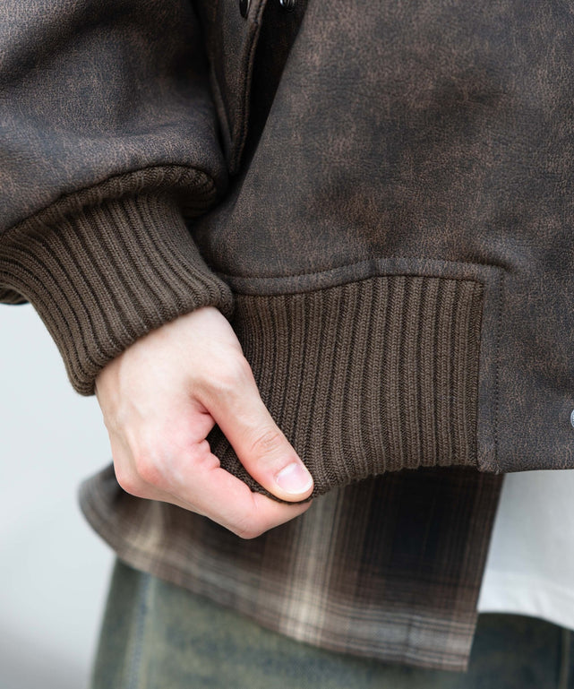 PU2WAYフライトブルゾン