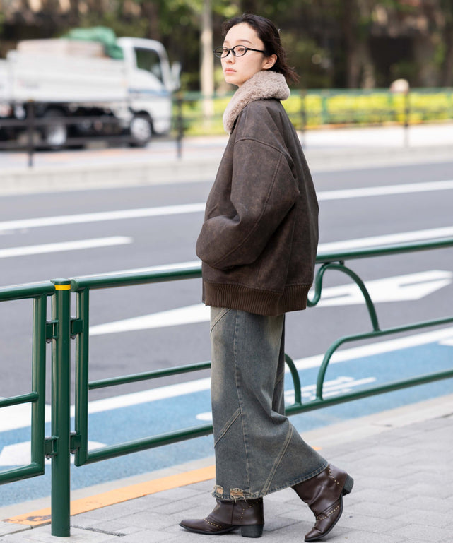 ブラウンソノタ モデル：161cm L着用