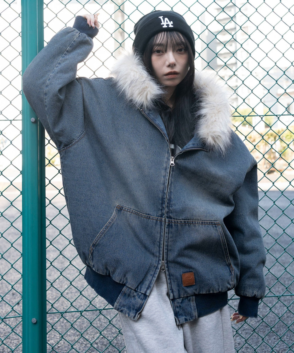 デニム中濃加工　モデル：159cm F着用　