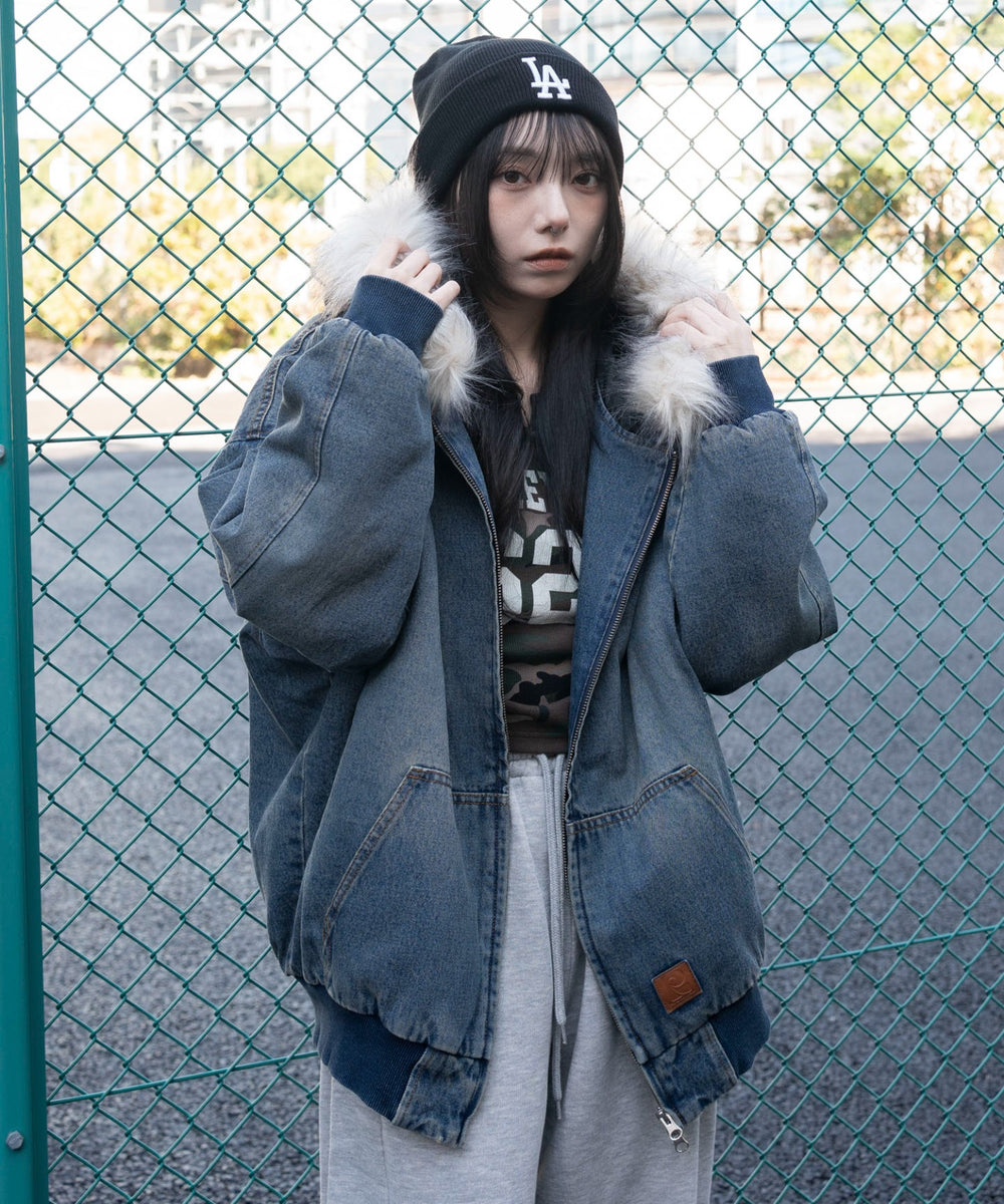 デニム中濃加工　モデル：159cm F着用　