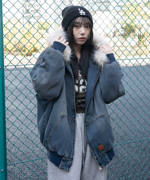 デニム中濃加工　モデル：159cm F着用　