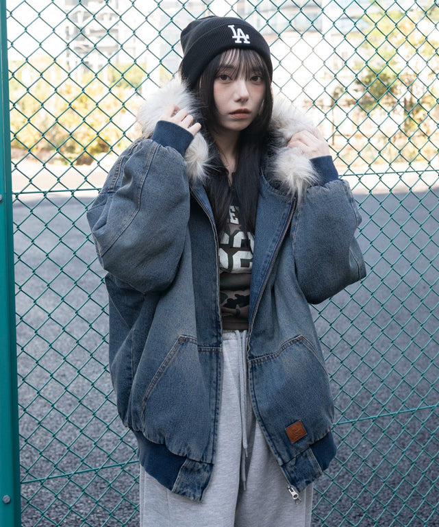 デニム中濃加工　モデル：159cm F着用　