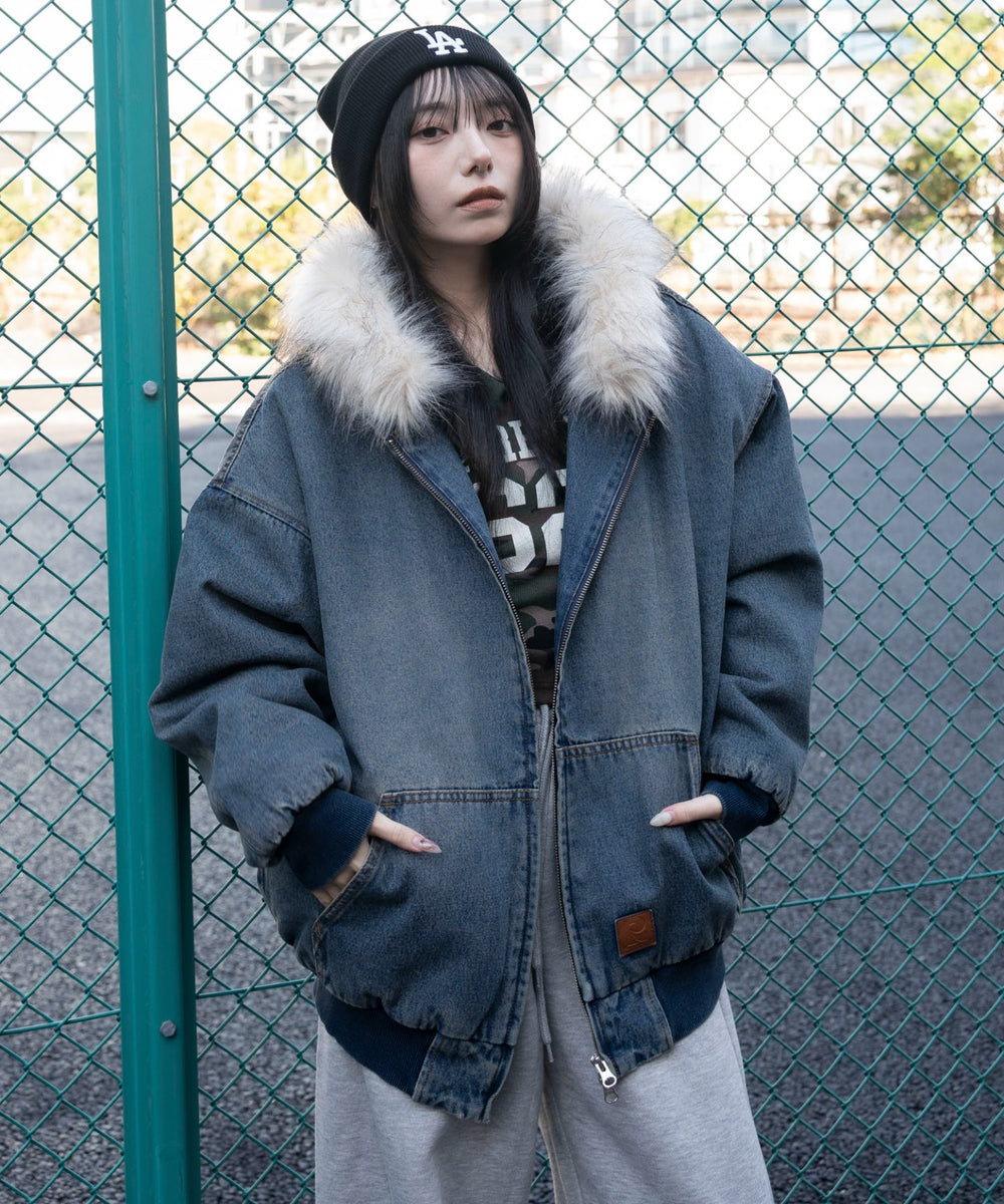 デニム中濃加工　モデル：159cm F着用　