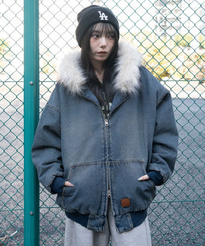 デニム中濃加工　モデル：159cm F着用　