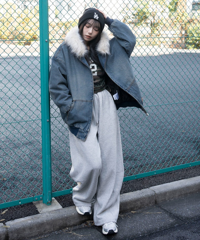 デニム中濃加工　モデル：159cm F着用　