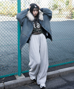 デニム中濃加工　モデル：159cm F着用　