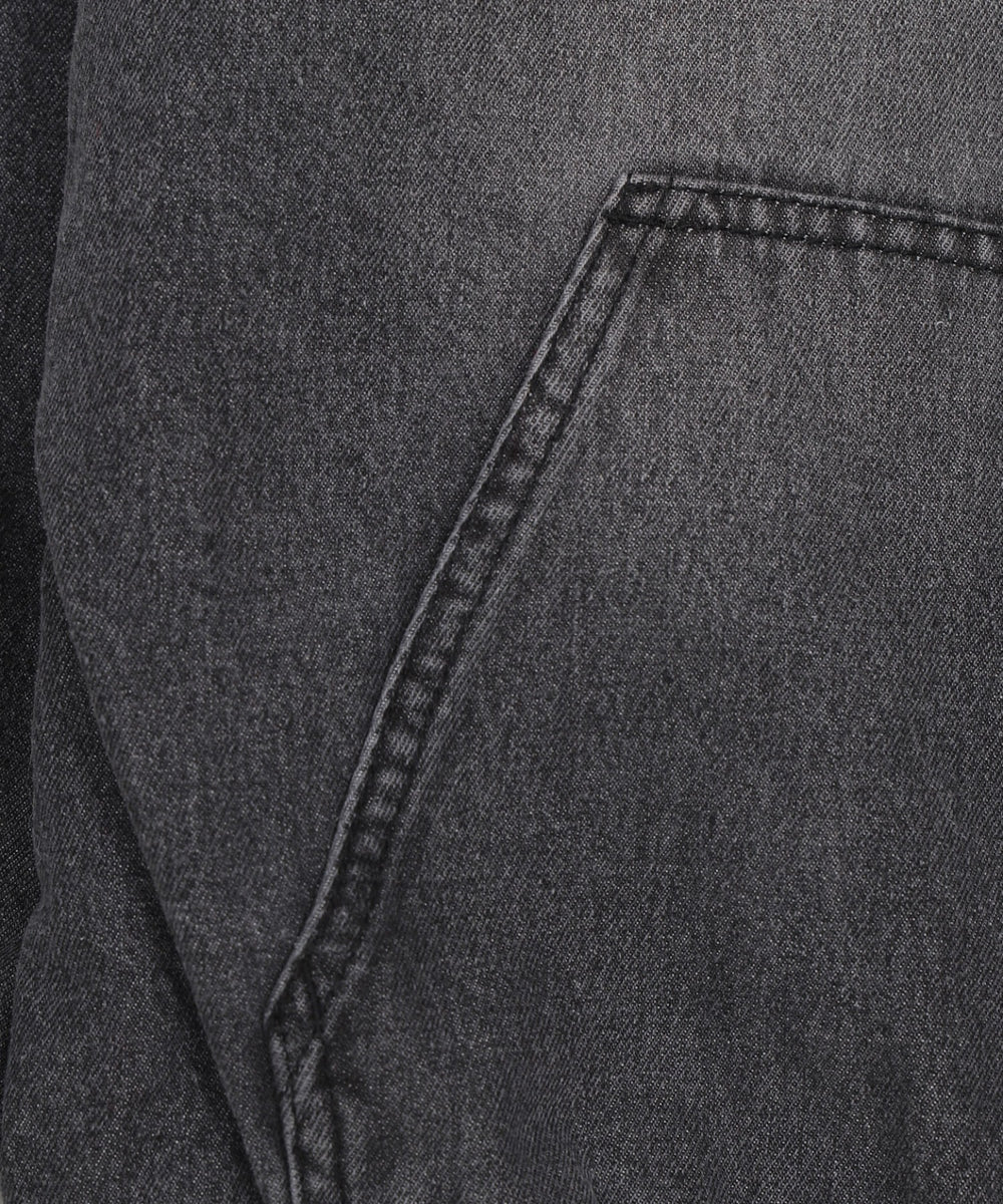 デニムキルトファーフードブルゾン