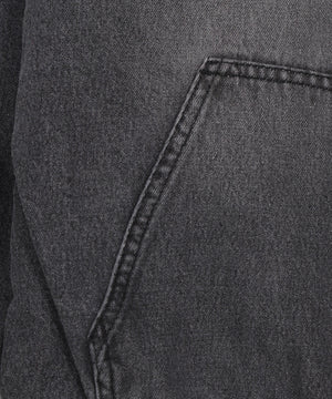 デニムキルトファーフードブルゾン